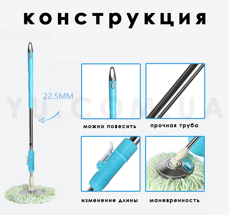 Турбо швабра з відром Spin MOP 360